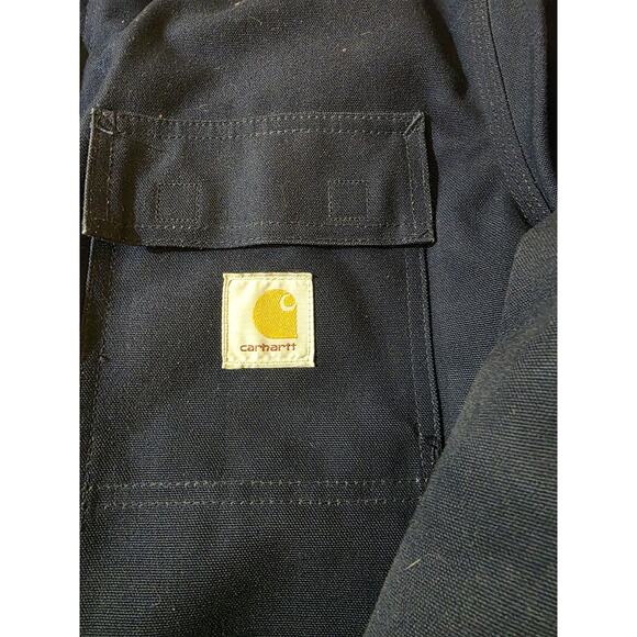 Carhartt Navy Blue 2005 Duck Jacket With Corduroy Collar Men’s Size 44/Large - Picture 5 of 11
